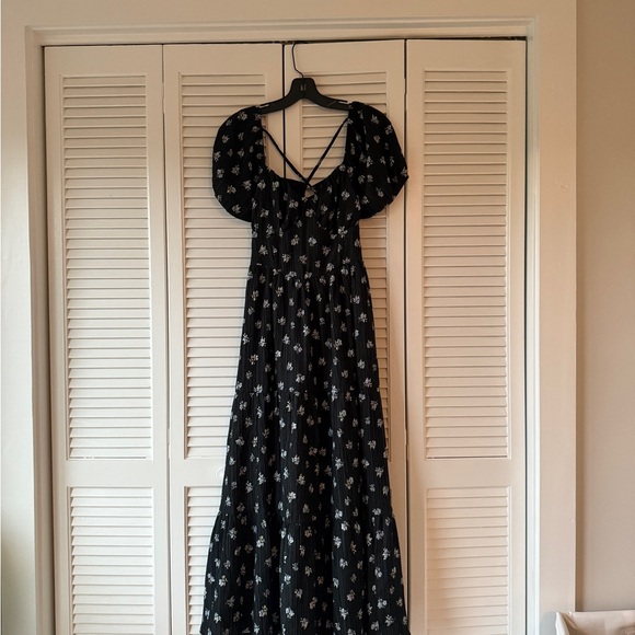 American Eagle Outfitters Black Floral Maxi Dress - Picture 1 of 4